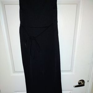 Long fitted black dress